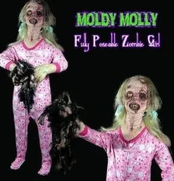 Moldy Molly and Rotten Robbie Zombie Halloween Props - Combo Package Deal