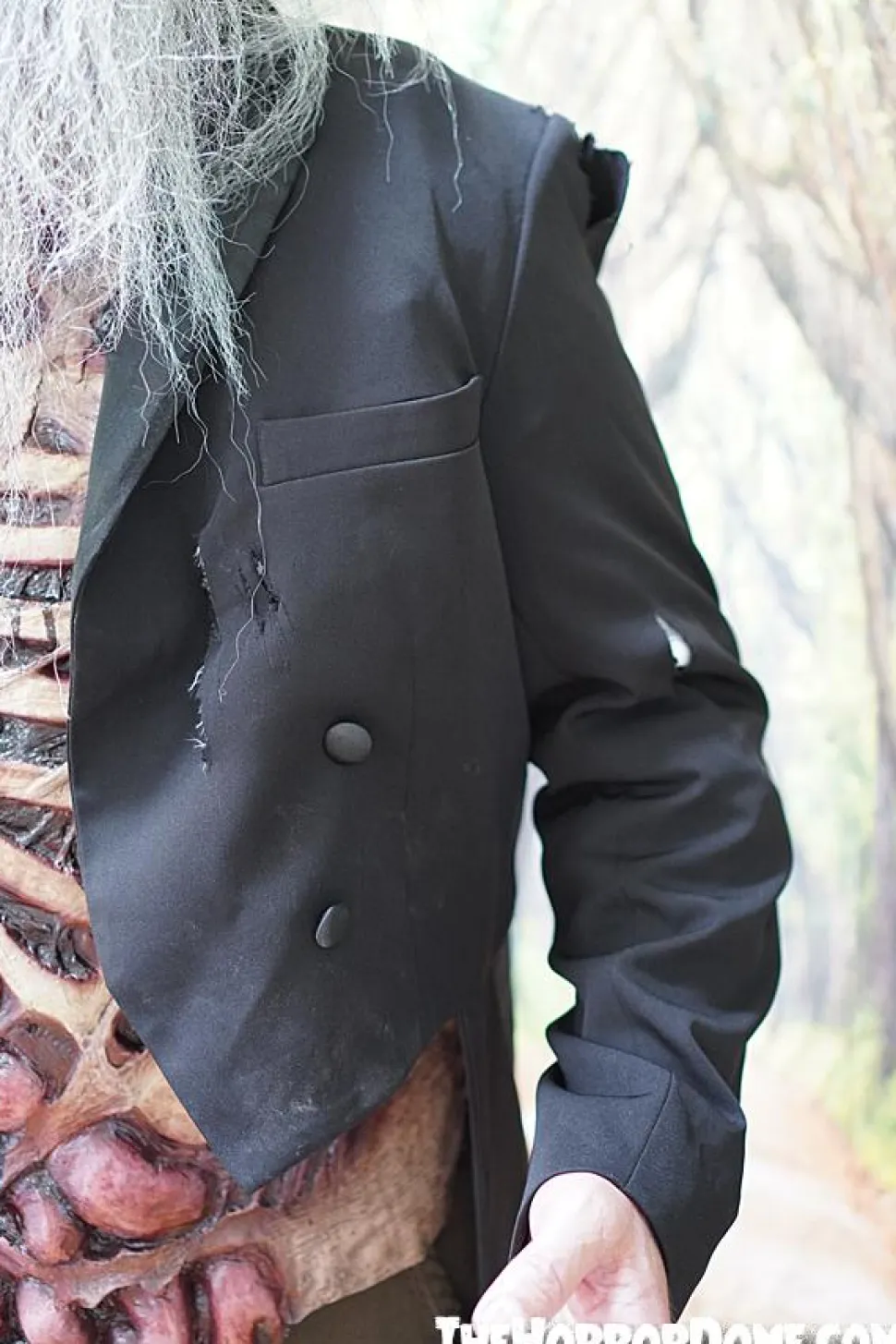 Movie Quality Distressed Tuxedo Jacket with Tails Costume