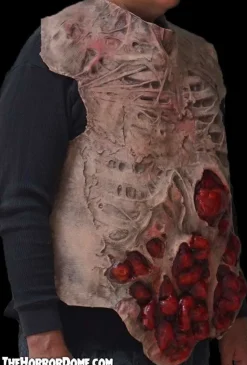 Movie Quality Rotted Zombie Chest Professional Halloween Costume Accessory