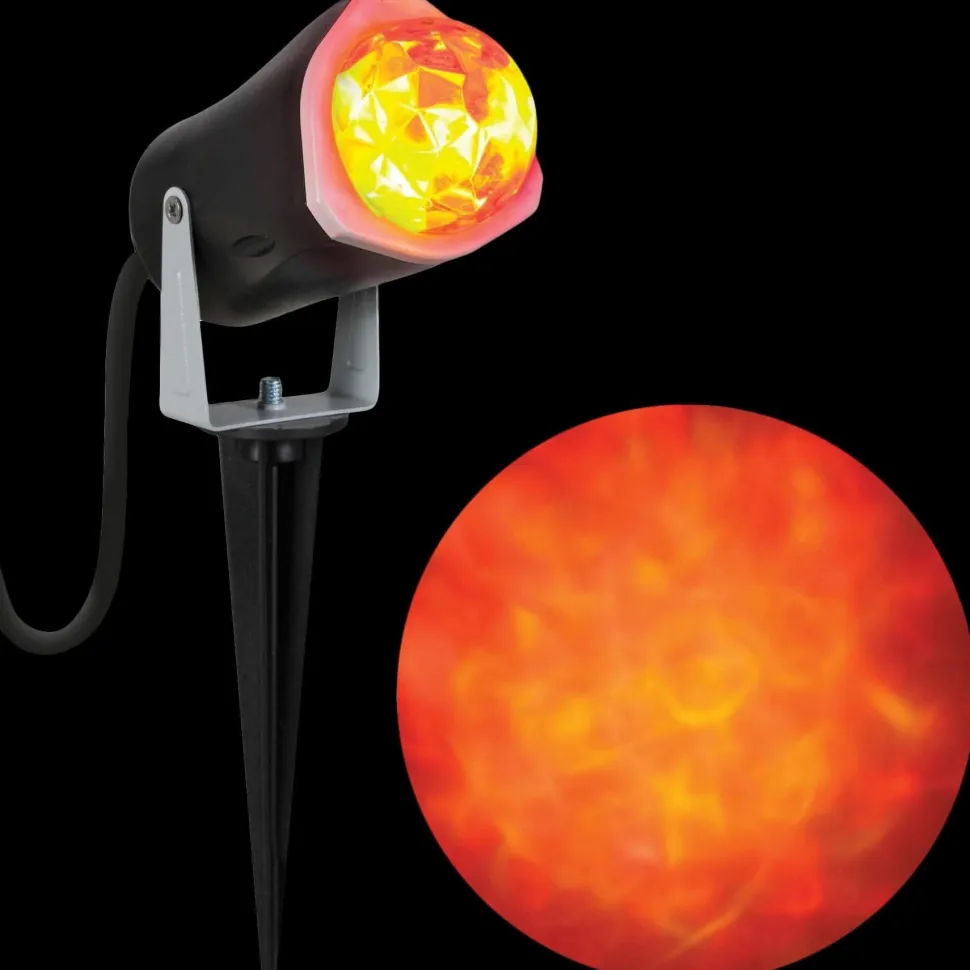 Outdoor Light Show - Fire and Ice Haunted House Lighting