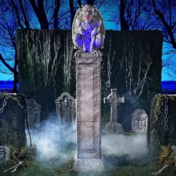 Oversized Gargoyle Pillar Halloween Animatronic