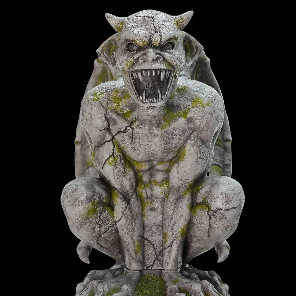 Oversized Gargoyle Pillar Halloween Animatronic