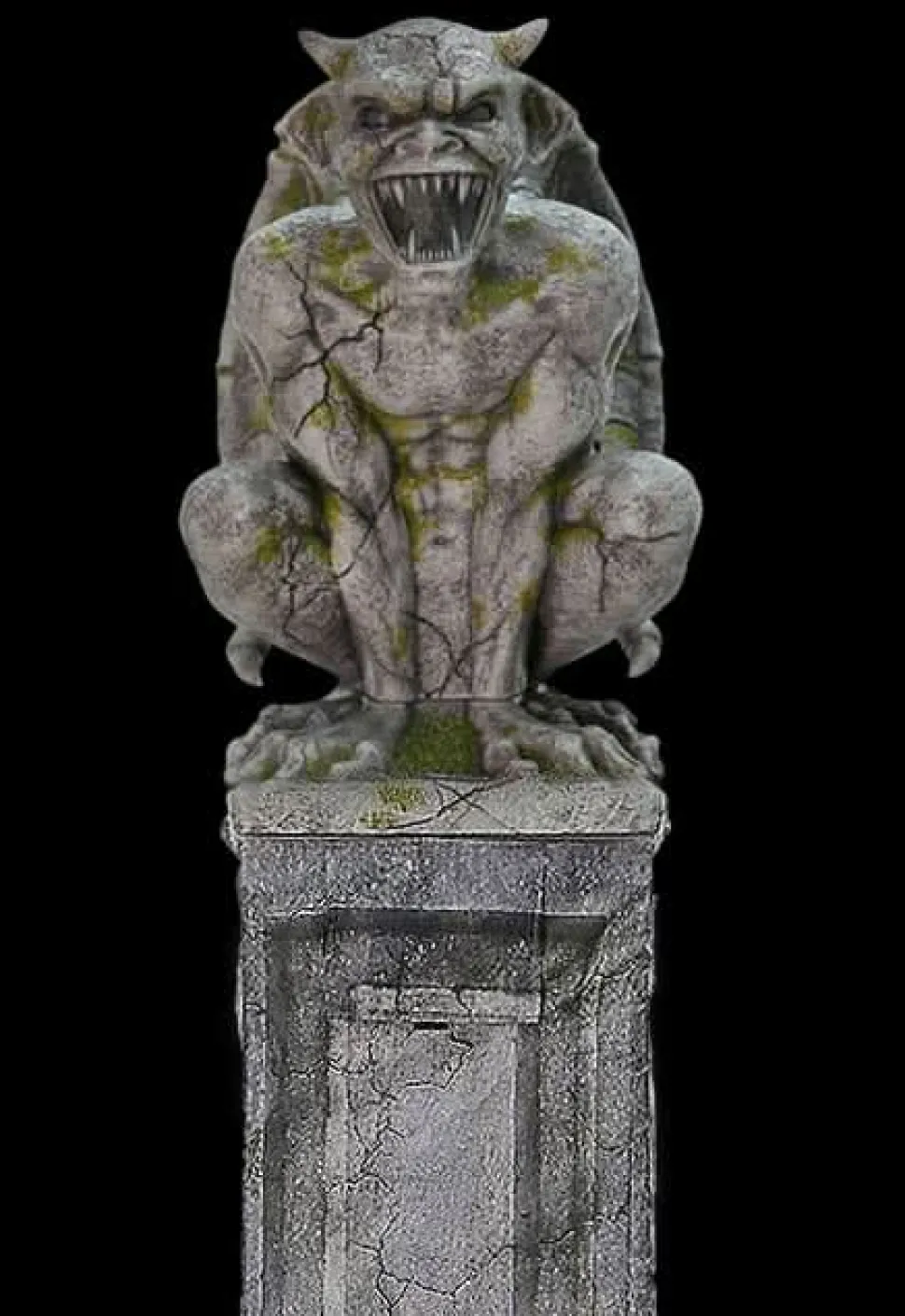 Oversized Gargoyle Pillar Halloween Animatronic