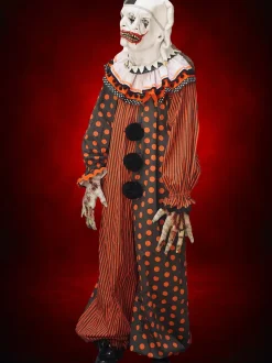 Professional Movie Clown Suit in Orange Costume