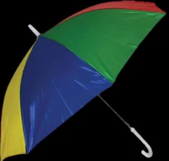 Rainbow Clown Umbrella - 24 Inch Halloween Costume Accessory