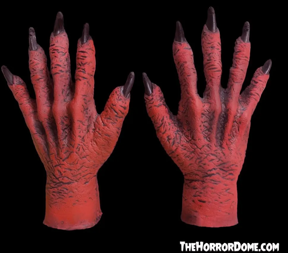 Red Demon Hands" Halloween Costume Accessory