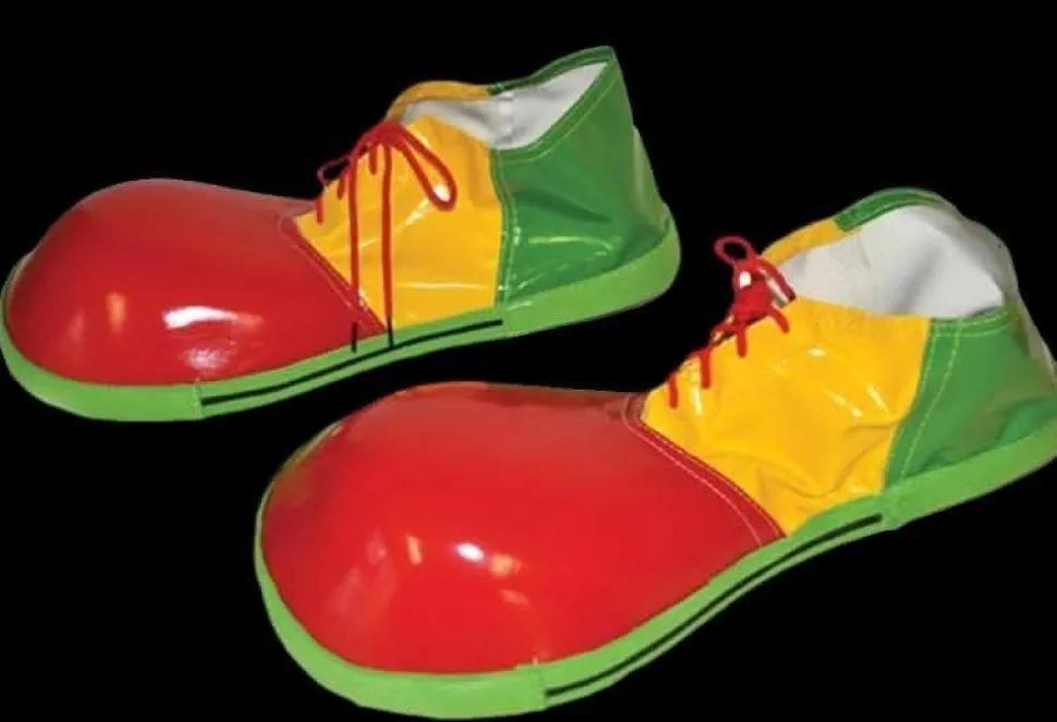 Red, Yellow and Green Clown Shoes