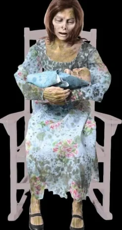 Rocking Moldy Mommy Halloween Animatronic Decoration