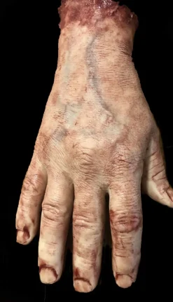 Severed Male Hand - Silicone Human Body Part Halloween Prop