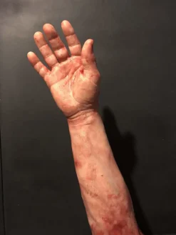 Severed Male Right Arm - Silicone Human Body Part Halloween Prop
