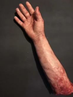 Severed Male Right Arm - Silicone Human Body Part Halloween Prop