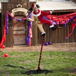 Sideshow Balancing Clown Halloween Animatronic Decoration