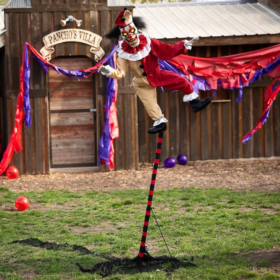 Sideshow Balancing Clown Halloween Animatronic Decoration