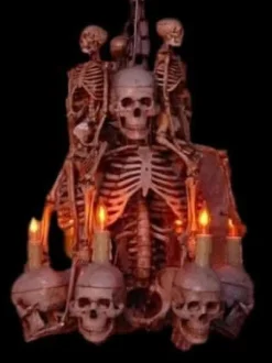 Skeleton Chandelier Haunted House Lighting