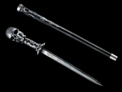 Skull Cane Sword Horror Weapon Halloween Prop