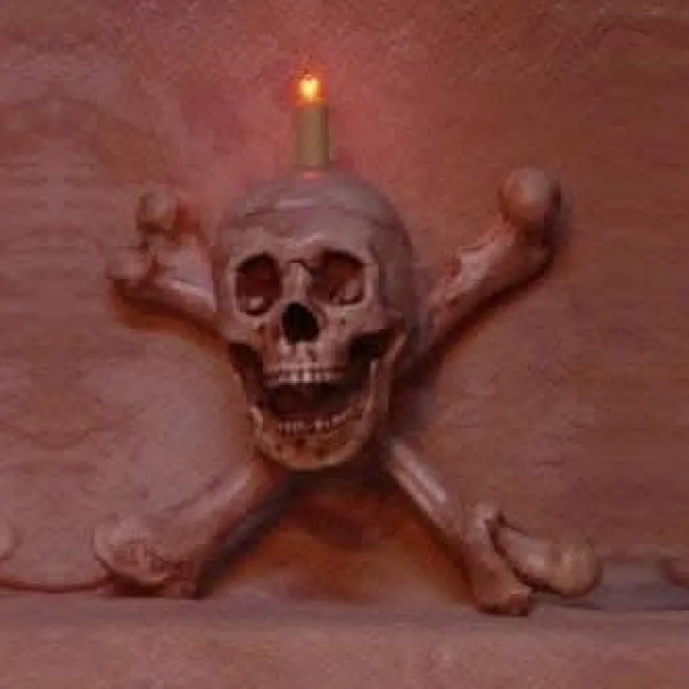 Skull/Femur Bone Wall Sconce Haunted House Lighting