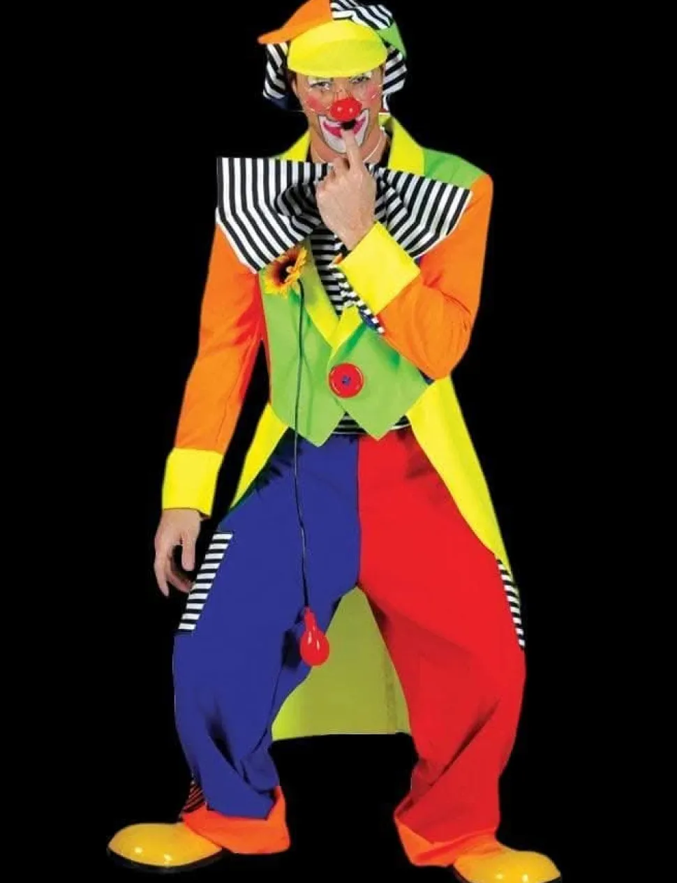 Spanky Stripes Clown Costume (Adult L)