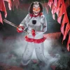 Standing Clown with Baseball Bat Halloween Animatronic Decoration