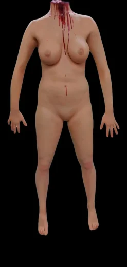 Standing Decapitated Jessica Body Professional Full Body Halloween Prop