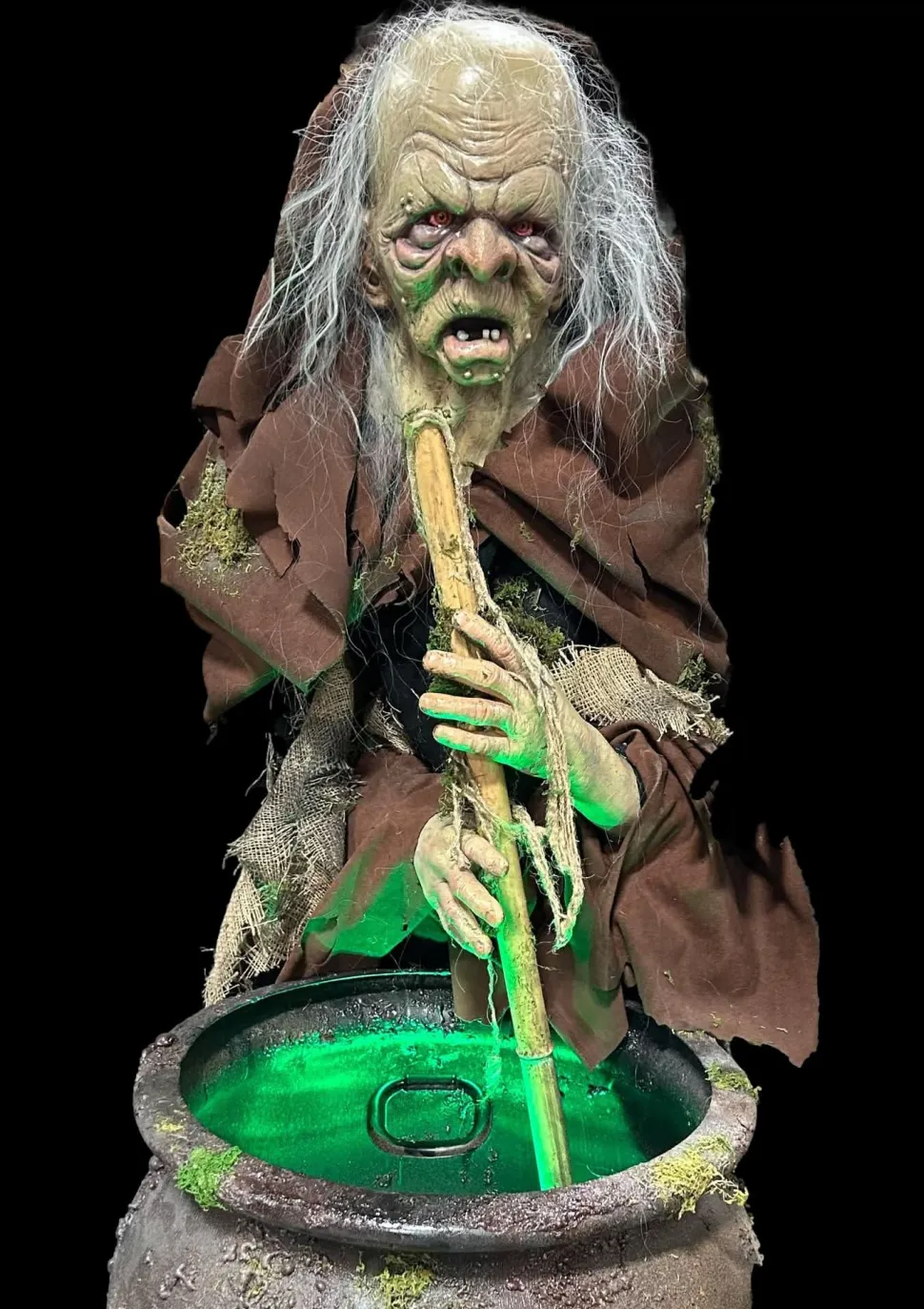 Stirring Witch Animatronic" Professional Halloween Animatronic