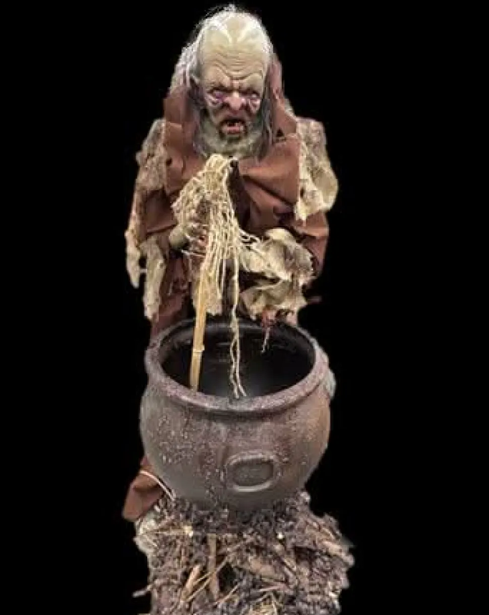 Stirring Witch Animatronic" Professional Halloween Animatronic