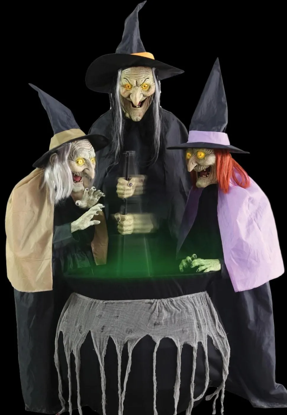 Stitchwick Sisters Halloween Animatronic Decoration