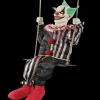 Swinging Chuckles Clown Halloween Animatronic Decoration