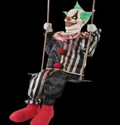 Swinging Chuckles Clown Halloween Animatronic Decoration