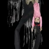 Towering Boogey Man with Child" Halloween Animatronic Decoration