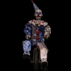 Tricycle Clown Doll Electric Animated Halloween Animatronic