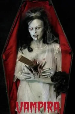 Vampira with Coffin Professional Halloween Prop