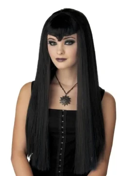 Vampire - Straight Black Hair Halloween Wig