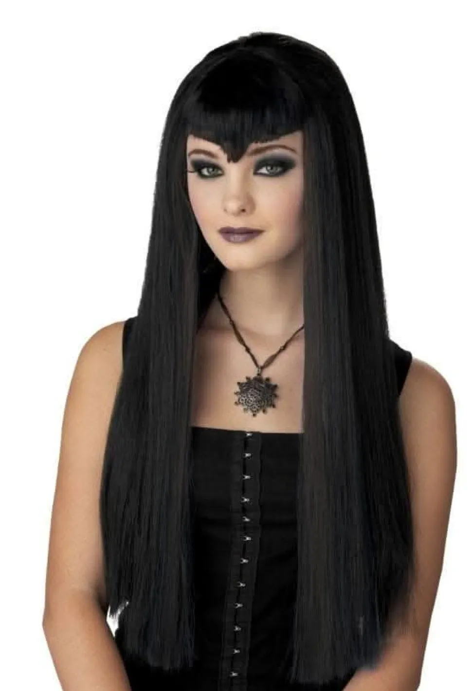 Vampire - Straight Black Hair Halloween Wig