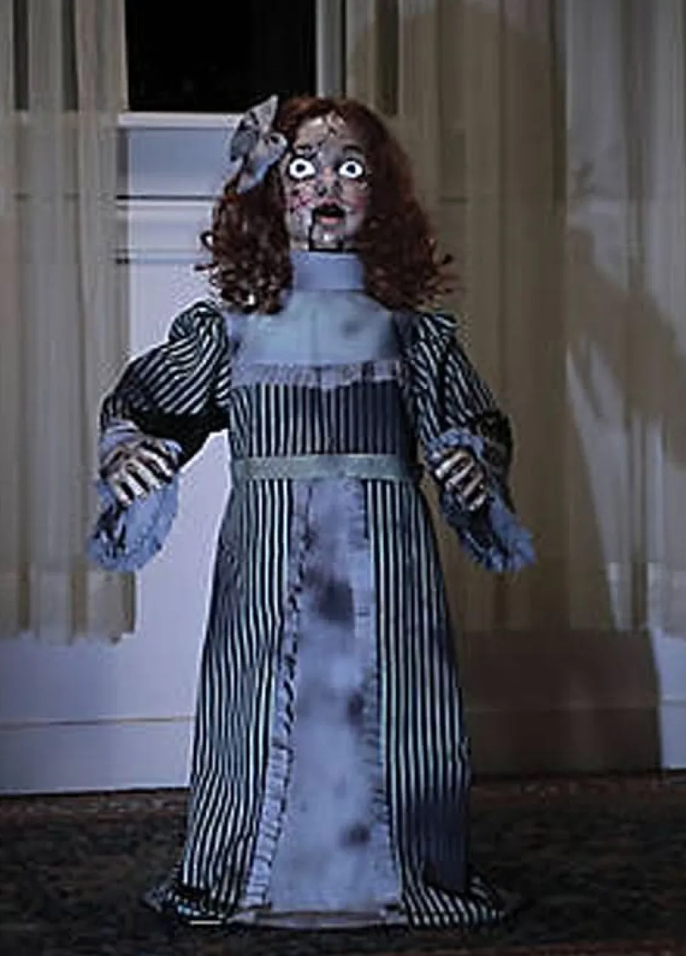 36"Vintage Doll Halloween Animatronic Decoration