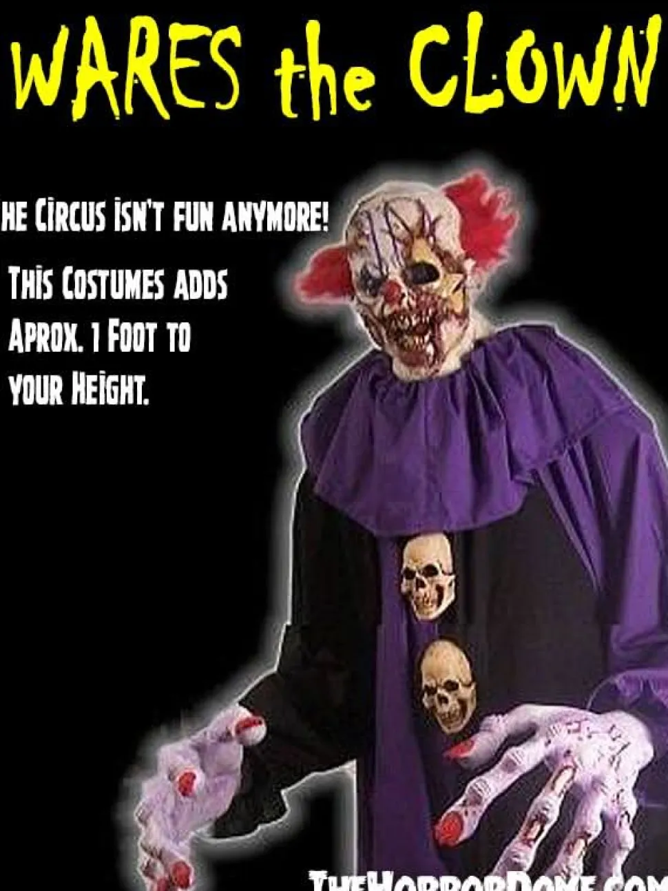 Wares the Clown HD Studios Halloween Costume