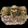 Zombie Wall Plaque - 3 Faced Hanging Halloween Decoration